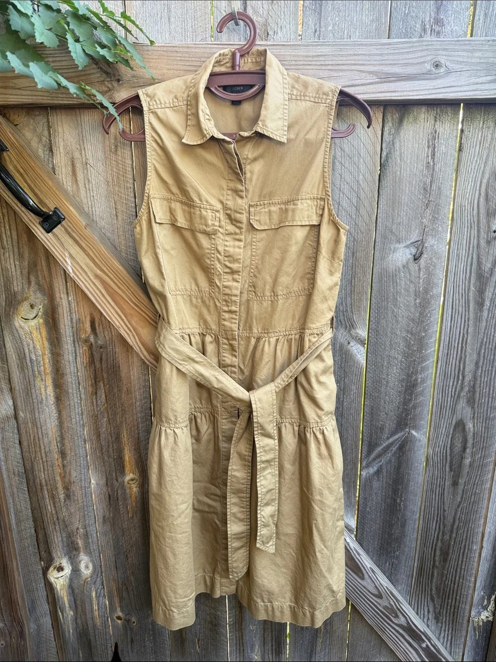 J. Crew Tiered Fatigue Shirtdress,